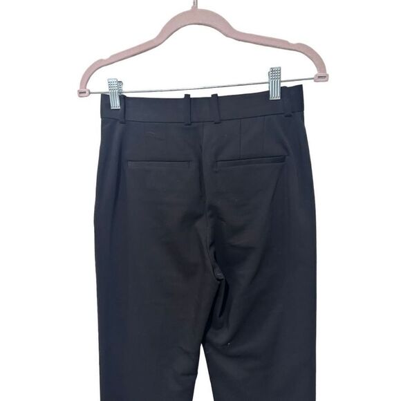 Babaton Atelier High Waist Crop Hem Flat Front Trousers Dress Pants Black Size 2 - Picture 5 of 10